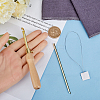 Wood Handle Brass Punch Embroidery Needle Pen & Easy Automatic Threader Set DIY-WH0453-88C-3