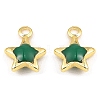 Brass Enamel Charms KK-K337-06G-3