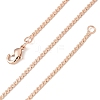 1.5mm Rack Plating Brass Serpentine Chain Necklaces for Women Men MAK-L044-12RG-4