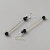Iron & 201 Stainless Steel Dangle Earring Findings EJEW-WH20006-12N-2