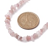 Natural Rose Quartz Chip Beaded Necklace NJEW-JN04616-03-3