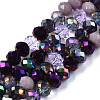 Electroplate Glass Beads Strands EGLA-N002-12C-1