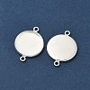 Flat Round Brass Connector Cabochon Settings KK-K414-13A-S-2