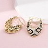 Brass Micro Pave Cubic Zirconia V-Shaped Hoop Earrings EJEW-H165-06G-3