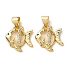 Brass Micro Pave Cubic Zirconia Pendants KK-A271-07E-G-1
