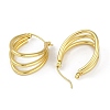 PVD Vacuum Plating 201 Stainless Steel Triple Hoop Earrings for Women EJEW-F345-17G-2