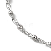304 Stainless Steel Cable & Bar Link Chain Slider Bracelets for Women BJEW-JB12858-02-3
