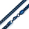 Ion Plating(IP) 304 Stainless Steel Wheat Chain Necklaces for Men NJEW-B116-04BL-1