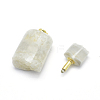 Natural Quartz Crystal Openable Perfume Bottle Pendants G-E556-13C-3