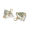 AB Color Plated Glass Charms KK-P242-01G-2
