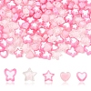 200Pcs 5 Styles Transparent Acrylic Beads TACR-FS0001-54A-1