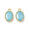 Brass Crushed Ice Cut Cubic Zirconia Pendants KK-D024-24C-G-1