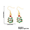 Christmas Theme Brass Dangle Earrings IP2522-9-2