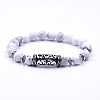 Natural Howlite Beaded Stretch for Women Men YW9110-4-1