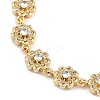 Brass Micro Pave Cubic Zirconia Link Bracelets for Women BJEW-U013-01G-07-2