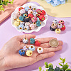 100Pcs Cloth Alloy European Beads FIND-TA0006-74-6