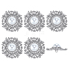 6Pcs ABS Plastic Imitation Pearl Shank Buttons BUTT-PH0001-51P-1