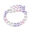 Electroplate Transparent Glass Beads Strands GL-CBADAFE-01C-4