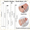4Pcs 4 Styles Plastic Pearl with Iron Hair Clips OHAR-GF0001-36-2