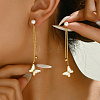 Shell Tassel Butterfly Stud Earrings for Women KP0570-1