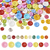 Fashewelry 350Pcs 7 Style Plastic Buttons BUTT-FW0001-01-2