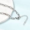 5MM 304 Stainless Steel Twisted Oval Link Chain Necklaces for Man and Women SA-CBAB767-18B-P-3