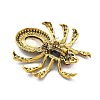 Spider Alloy Rhinestone Brooches JEWB-Q006-05A-4