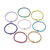 8pcs 8 Colors Resin Evil Eye & Glass Seed Beaded Stretch Bracelet Sets BJEW-JB10527-4