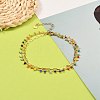2 Layered Brass Curb Chains Anklets AJEW-AN00311-02-4