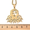 201 Stainless Steel Religion Jesus Pendant Necklaces NJEW-H065-01G-3