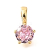 Brass Micro Pave Cubic Zirconia Charms KK-D356-05D-G-1