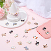 28Pcs 7 Colors Printed Alloy Pendants FIND-BM0001-01-4