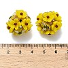 Polymer Clay Rhinestone Beads with Resin X-RESI-Z045-04-3