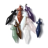 Natural & Synthetic Mixed Gemstone Pendants G-C187-03-1