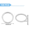 Unicraftale 100Pcs 304 Stainless Steel Linking Ring STAS-UN0041-24-3