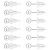   6 Pairs Sterling Silver Round Ball Stud Earrings for Men Women EJEW-PH0001-20-3