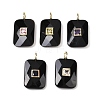 Natural Obsidian Pendants LS-G-I391-03G-12-1
