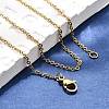 PVD Vacuum Plating 304 Stainless Steel Cable Chain Necklaces STAS-M174-025G-4
