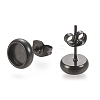 304 Stainless Steel Stud Earring Settings STAS-K202-05B-B-1