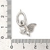 Brass Micro Pave Clear Cubic Zirconia Fold Over Clasps KK-G505-31P-3