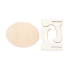 Oval Wooden Mini Chalkboard Signs AJEW-M035-01-2