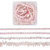 Kissitty 4 Strands 4 Style Natural Rose Quartz Stone Bead Strands G-KS0001-11-2