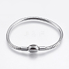 Tarnish Resistant 304 Stainless Steel European Style Round Snake Chains Bracelet Making STAS-I097-005B-P-1