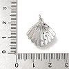 Brass Micro Pave Clear Cubic Zirconia Pendants KK-U046-01G-3