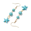 Synthetic Turquoise Dangle Earrings EJEW-JE05849-02-4