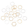 24Pcs 2 Colors Brass Linking Rings KK-TA0003-08-2