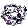 Electroplated Natural Freshwater Shell Beads Strands SHEL-R113-01B-2