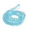 Transparent Electroplate Glass Beads Strands GLAA-F029-3mm-D20-2