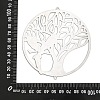 201 Stainless Steel Laser Cut Tree of Life Connector Charms STAS-Z116-02P-01-3