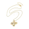 Brass Micro Pave Cubic Zirconia Letter Pendant Necklaces KK-Z069-01G-X-2